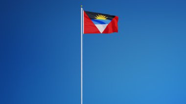 Antigua ve Barbuda bayrağı, kırpma yolu alfa kanal şeffaflık ile izole