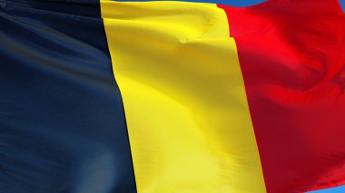 Belçika bayrağı, kırpma yolu alfa kanal şeffaflık ile izole