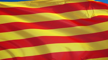 Catalunya bayrağı, kırpma yolu alfa kanal saydamlığı ile izole