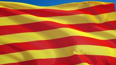 Catalunya bayrağı, kırpma yolu alfa kanal saydamlığı ile izole