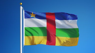 Orta Afrika Cumhuriyeti bayrağı, kırpma yolu alfa kanal şeffaflık ile izole