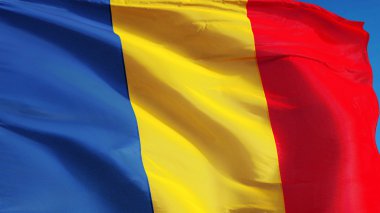 Çad bayrağı, kırpma yolu alfa kanal saydamlığı ile izole