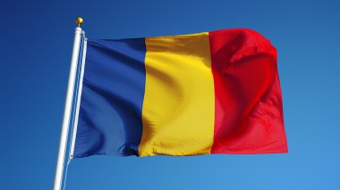 Çad bayrağı, kırpma yolu alfa kanal saydamlığı ile izole