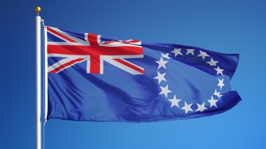 Cook Adaları bayrak, yol alfa kanalı saydamlık kırpma ile izole