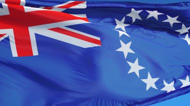 Cook Adaları bayrak, yol alfa kanalı saydamlık kırpma ile izole