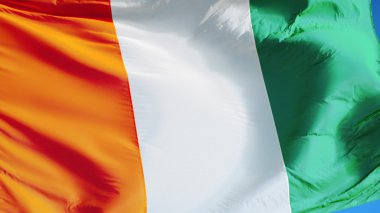 Fildişi Sahili bayrağı, yol alfa kanalı saydamlık kırpma ile izole