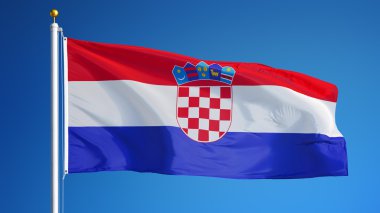 Hırvatistan bayrağı, kırpma yolu alfa kanal şeffaflık ile izole