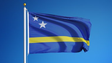 Curacao bayrağı, kırpma yolu alfa kanal saydamlığı ile izole