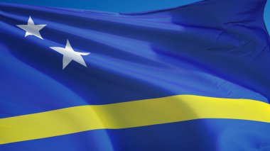 Curacao bayrağı, kırpma yolu alfa kanal saydamlığı ile izole