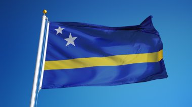 Curacao bayrağı, kırpma yolu alfa kanal saydamlığı ile izole