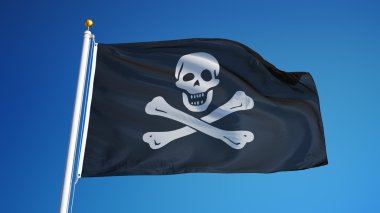 Korsan bayrağı, kırpma yolu alfa kanal saydamlığı ile izole