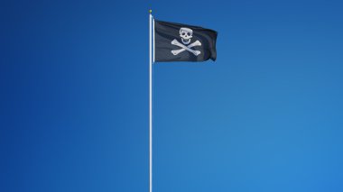Korsan bayrağı, kırpma yolu alfa kanal saydamlığı ile izole