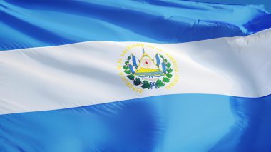 El Salvador bayrağı, kırpma yolu alfa kanal şeffaflık ile izole