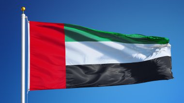 Emirates bayrağı, kırpma yolu alfa kanal saydamlığı ile izole