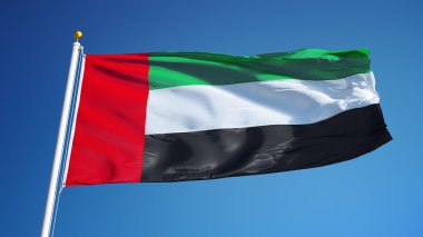 Emirates bayrağı, kırpma yolu alfa kanal saydamlığı ile izole