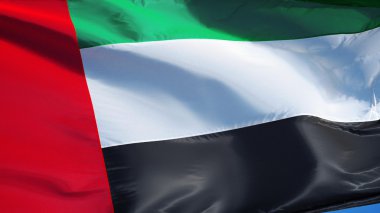 Emirates bayrağı, kırpma yolu alfa kanal saydamlığı ile izole