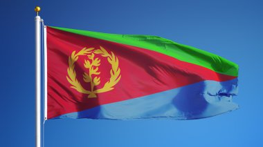 Eritre bayrağı, kırpma yolu alfa kanal saydamlığı ile izole