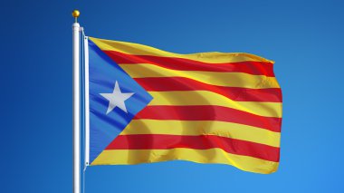 Estelada blava bayrağı, kırpma yolu alfa kanal şeffaflık ile izole