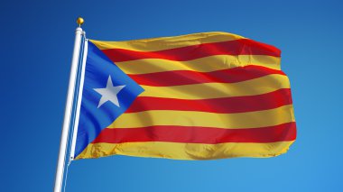Estelada blava bayrağı, kırpma yolu alfa kanal şeffaflık ile izole