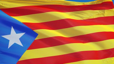 Estelada blava bayrağı, kırpma yolu alfa kanal şeffaflık ile izole