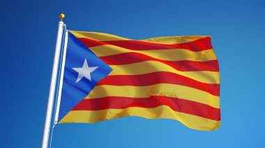 Estelada blava bayrağı, kırpma yolu alfa kanal şeffaflık ile izole