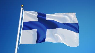 Finland flag, isolated with clipping path alpha channel transparency clipart