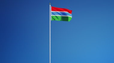 Gambiya bayrağı, kırpma yolu alfa kanal şeffaflık ile izole