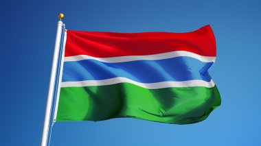 Gambiya bayrağı, kırpma yolu alfa kanal şeffaflık ile izole