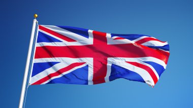 Büyük Britanya bayrağı, yol alfa kanalı saydamlık kırpma ile izole