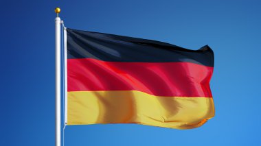 Almanya bayrağı, kırpma yolu alfa kanal şeffaflık ile izole