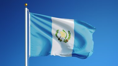 Guatemala bayrağı, kırpma yolu alfa kanal şeffaflık ile izole