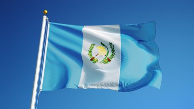 Guatemala bayrağı, kırpma yolu alfa kanal şeffaflık ile izole