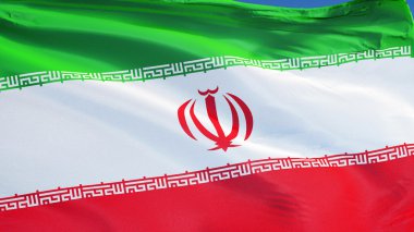 İran bayrağı, kırpma yolu alfa kanal şeffaflık ile izole