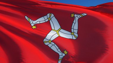 Isle of Man bayrağı, kırpma yolu alfa kanal saydamlığı ile izole