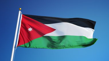 Jordan bayrak, yol alfa kanalı saydamlık kırpma ile izole