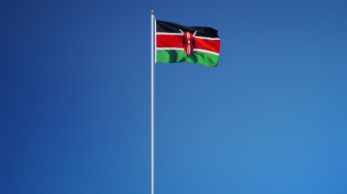Kenya bayrak, yol alfa kanalı saydamlık kırpma ile izole