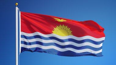 Kiribati bayrak, yol alfa kanalı saydamlık kırpma ile izole