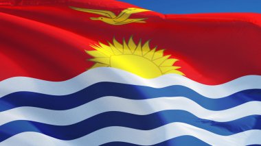 Kiribati bayrak, yol alfa kanalı saydamlık kırpma ile izole