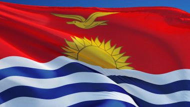 Kiribati bayrak, yol alfa kanalı saydamlık kırpma ile izole