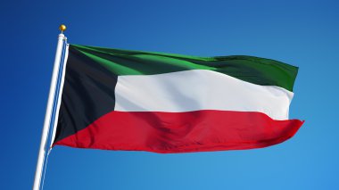 Kuveyt bayrağı, kırpma yolu alfa kanal şeffaflık ile izole