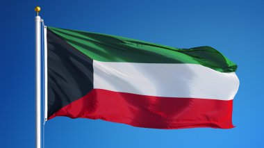 Kuveyt bayrağı, kırpma yolu alfa kanal şeffaflık ile izole