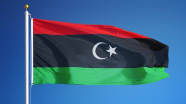 Libya bayrağı, kırpma yolu alfa kanal şeffaflık ile izole