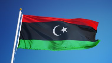 Libya bayrağı, kırpma yolu alfa kanal şeffaflık ile izole