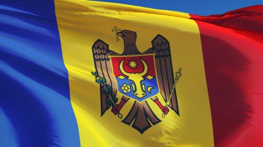 Moldova bayrağı, yol alfa kanalı saydamlık kırpma ile izole