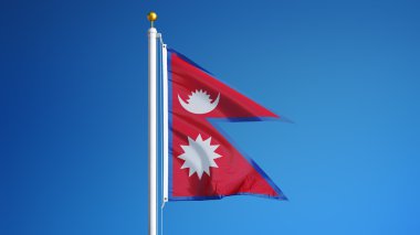 Nepal bayrağı, kırpma yolu alfa kanal şeffaflık ile izole