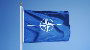 Nato bayrağı, yol alfa kanalı saydamlık kırpma ile izole
