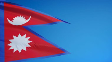 Nepal bayrağı, kırpma yolu alfa kanal şeffaflık ile izole