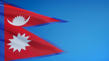 Nepal bayrağı, kırpma yolu alfa kanal şeffaflık ile izole