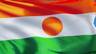 Nijer bayrak, yol alfa kanalı saydamlık kırpma ile izole