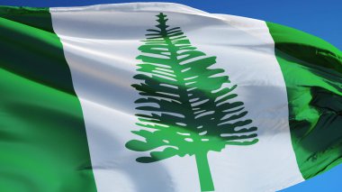Norfolk Adası bayrak, yol alfa kanalı saydamlık kırpma ile izole
